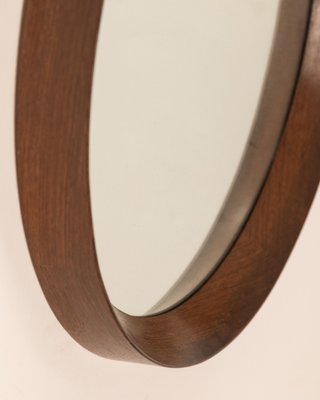 Italian Round Wall Mirror in Wood, 1960s-IUC-1811079