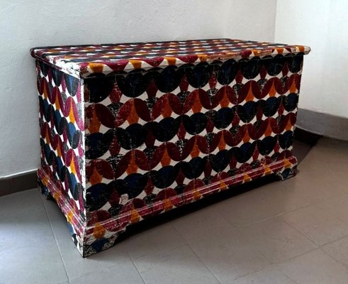 Italian Rustic Decorated Wooden Chest, 1910-QRS-2019764