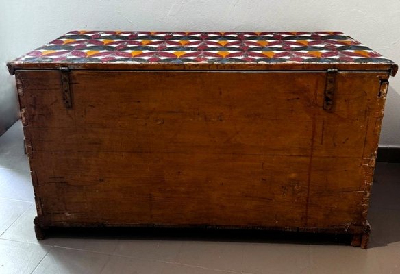 Italian Rustic Decorated Wooden Chest, 1910-QRS-2019764