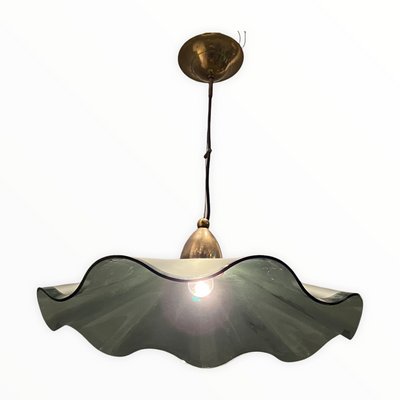 Italian Satinated Glass Light Pendant, 1970s-JJC-1058049