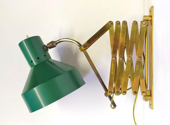 Italian Scissor Brass Wall Light, 1940s-EI-1312955