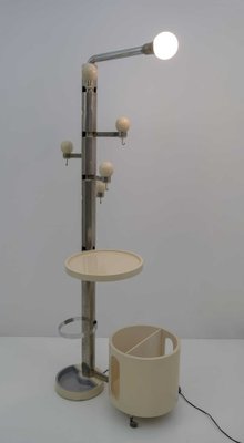 Italian Sculptural Sculptural Floor Lamp with Steel Hanger and Umbrella Stand, 1960s-FER-1448923