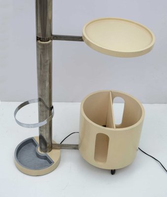 Italian Sculptural Sculptural Floor Lamp with Steel Hanger and Umbrella Stand, 1960s-FER-1448923