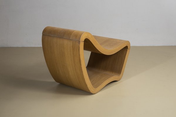 Italian Sculptural Session in Curved Wood, 1970s-BUB-1807161