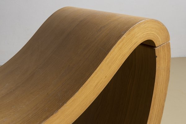 Italian Sculptural Session in Curved Wood, 1970s-BUB-1807161