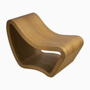 Italian Sculptural Session in Curved Wood, 1970s-BUB-1807161