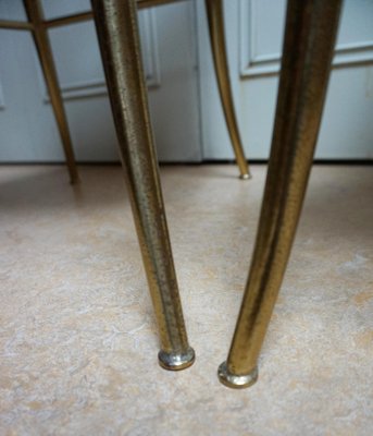 Italian Side Chairs in Golden Brass by Giuseppe Gaetano Descalzi for Chiavari, 1950, Set of 2-EA-1276004