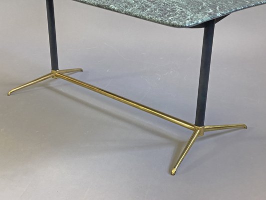 Italian Side Table in Brass and Marble, 1950s-BHV-1336670