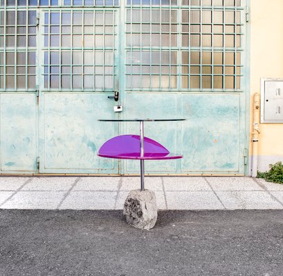 Italian Side Tables with Stone Base from Saporiti Italia, 1980s-VCV-1229078