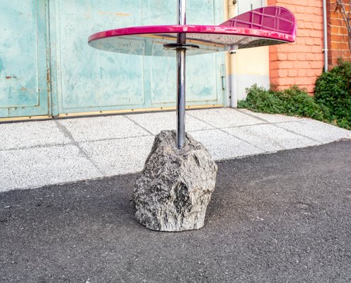 Italian Side Tables with Stone Base from Saporiti Italia, 1980s-VCV-1229079