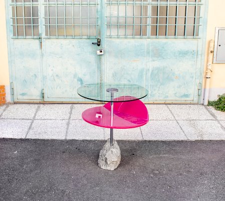 Italian Side Tables with Stone Base from Saporiti Italia, 1980s, Set of 2-VCV-1229076