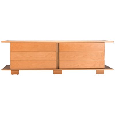 Italian Sideboard in Beech Veneer with 6 Drawers, 1970s-QT-1263324