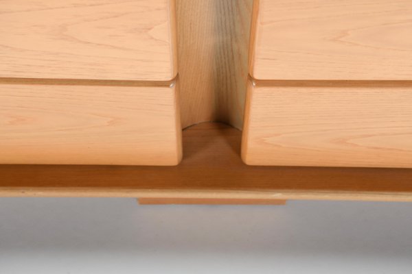 Italian Sideboard in Beech Veneer with 6 Drawers, 1970s-QT-1263324