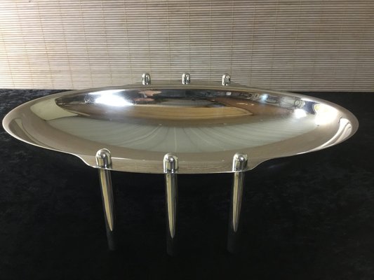 Italian Silver-Plated Fruit Bowl by G. Malimpensa for Mesa, 1980s-WZZ-669875