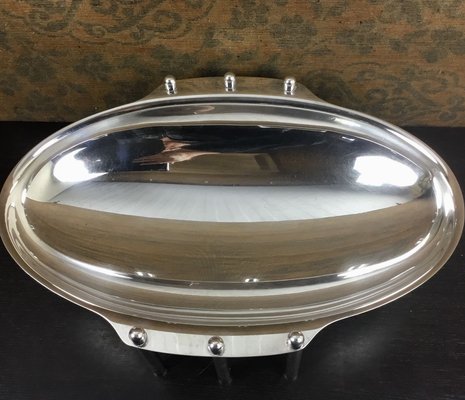 Italian Silver-Plated Fruit Bowl by G. Malimpensa for Mesa, 1980s-WZZ-669875