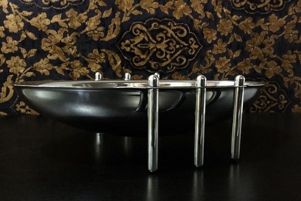 Italian Silver-Plated Fruit Bowl by G. Malimpensa for Mesa, 1980s-WZZ-669875