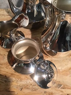 Italian Silver-Plated Tea & Coffee Service, 1960s, Set of 4-ERB-590452