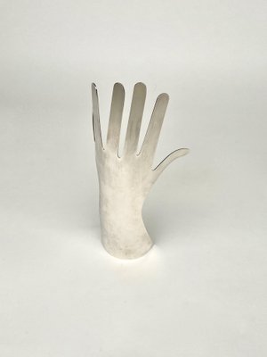 Italian Silvered Metal Hands by Gio Ponti for Sabattini, 1978, Set of 2-LYQ-1195203