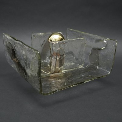 Italian Smoked Glass Sconce by Carlo Nasion for Mazzega, 1970s-RST-1240206