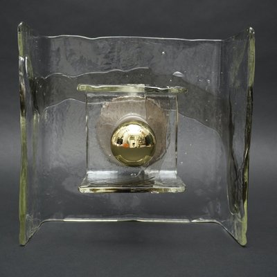 Italian Smoked Glass Sconce by Carlo Nasion for Mazzega, 1970s-RST-1240206