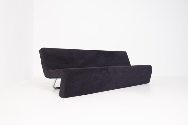 Italian Sofa in Black Velvet and Steel by MDF Italia-RCE-1128375