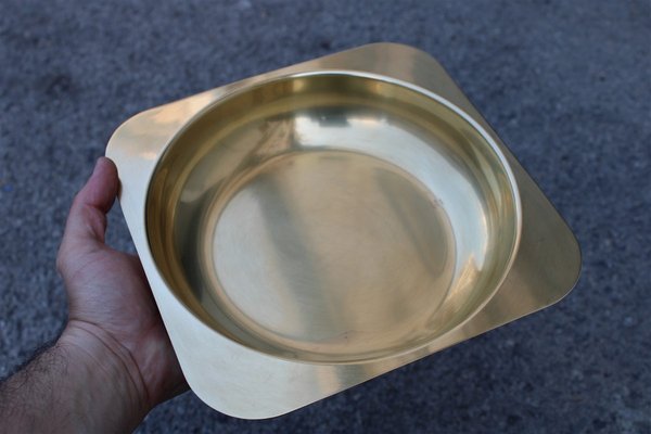 Italian Solid Brass Bowl, 1970s-EH-675730