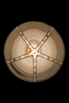 Italian Space Age Ball Pendant Lamp Attributed to Mazzega, 1970s-MTX-951941