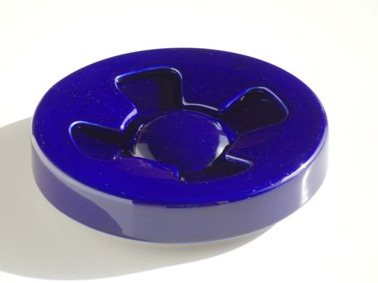 Italian Space Age Ceramic Ashtray by Angelo Mangiarotti for Brambilla, 1960s-KGD-924350