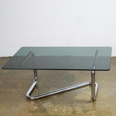 Italian Space Age Chrome and Smoked Glass Coffee Table by Giotto Stoppino, 1970s-MH-2022325