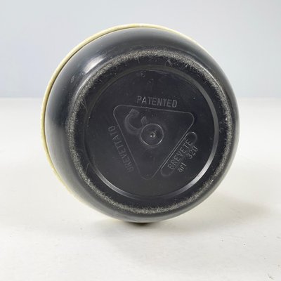 Italian Space Age Floor Snap Ashtray in White and Black Plastic, 1970s-GDD-1801614