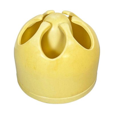 Italian Space Age Pistil Shape Light Yellow Plastic Umbrella Stand, 1970s-GDD-1179984