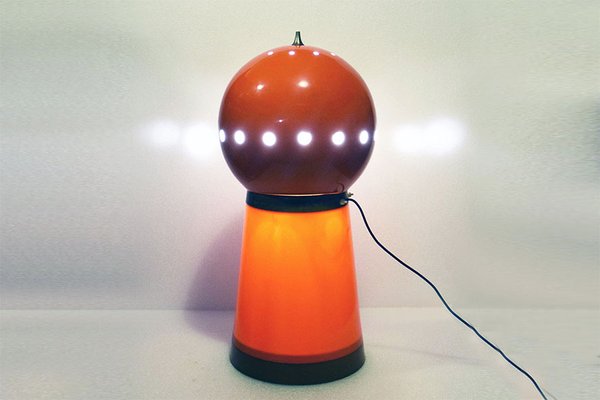 Italian Space Age Plastic & Metal Table Lamp, 1960s-HS-590235