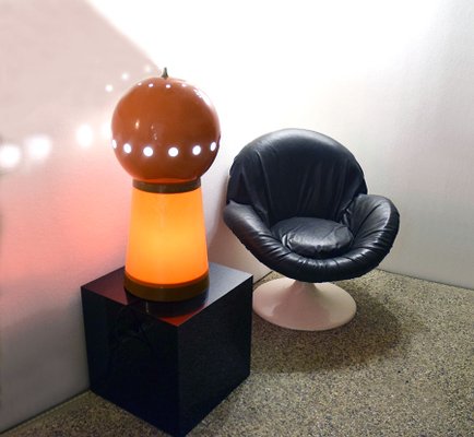 Italian Space Age Plastic & Metal Table Lamp, 1960s-HS-590235