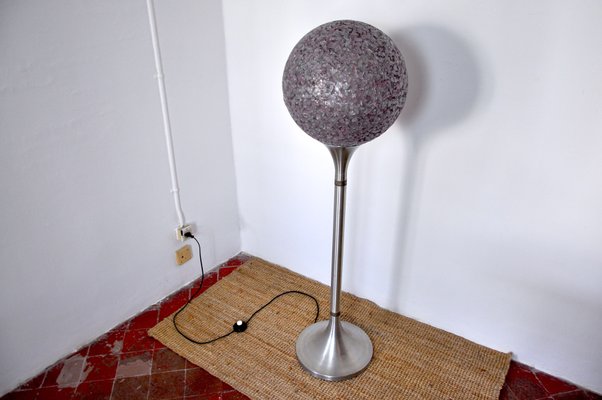 Italian Space Age Spherical Methacrylate Floor Lamp, 1970s-EJE-885090