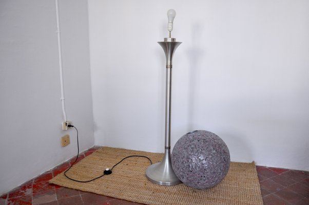 Italian Space Age Spherical Methacrylate Floor Lamp, 1970s-EJE-885090