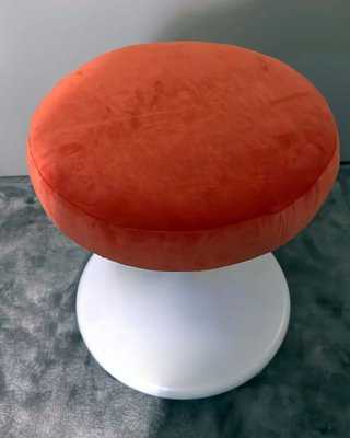 Italian Space Age Stool with Wheels and Swivel Seat, 1970s-QRS-2031403