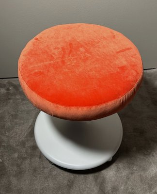 Italian Space Age Stool with Wheels and Swivel Seat, 1970s-QRS-2031403