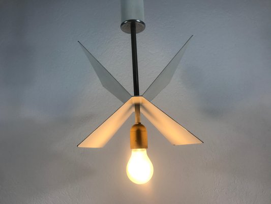 Italian Space Age White Metal Chandelier, 1960s-PUK-555367