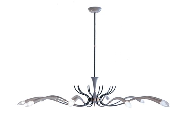 Italian Spider Chandelier in Lumi Milano Style, 1950s-MTX-998243