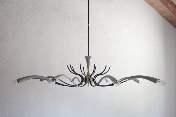 Italian Spider Chandelier in Lumi Milano Style, 1950s-MTX-998243