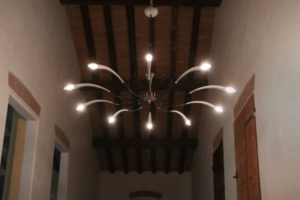 Italian Spider Chandelier in Lumi Milano Style, 1950s-MTX-998243