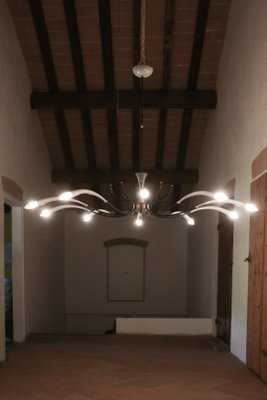 Italian Spider Chandelier in Lumi Milano Style, 1950s-MTX-998243