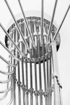 Italian Spiral Chrome Chandelier by Gaetano Sciolari, 1970s-ZVH-820329