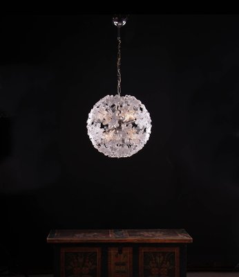 Italian Sputnik Chandelier in Murano Glass & Chrome by Paolo Venini, 1960s-DEK-932696