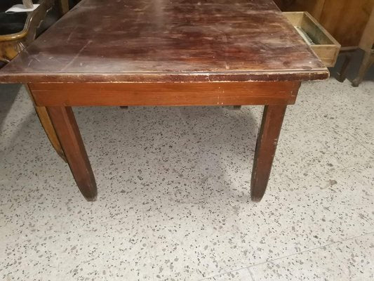 Italian Square Pinewood Kitchen Table, 1940s-RAQ-654126