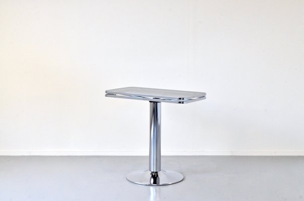 Italian Stacked Chrome and Tinted Glass Console Table from Arredamenti Allegri, 1950s-DUG-2041260