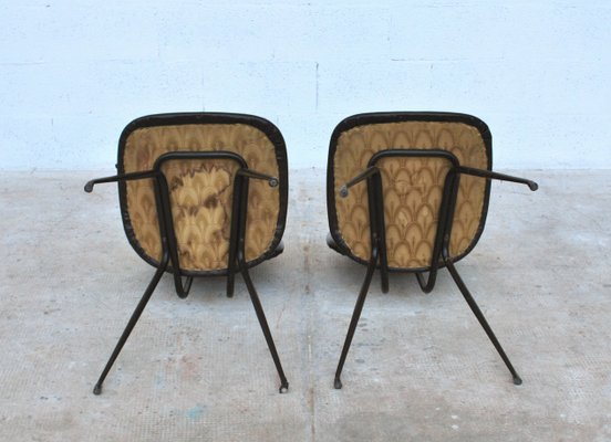 Italian Steel and Wood Model D12 Dining Chairs by Mario Rinaldi for Rima, 1950s, Set of 2-RNN-554109