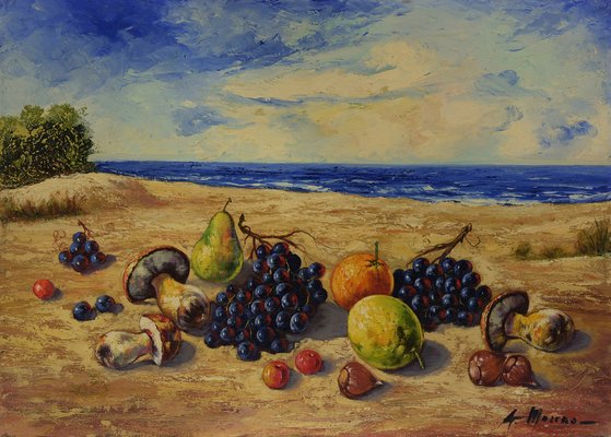 Italian Still Life, 1980s, Oil on Canvas, Framed-VHF-1191284