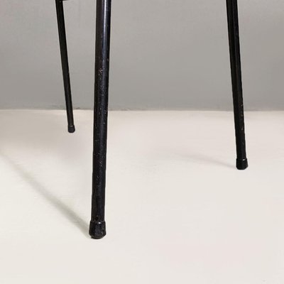 Italian Stool in Blue Plastic & Black Metal, 1960s-GDD-1741986