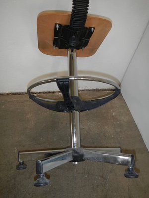 Italian Stool with Backrest, 1980s-WWQ-882997